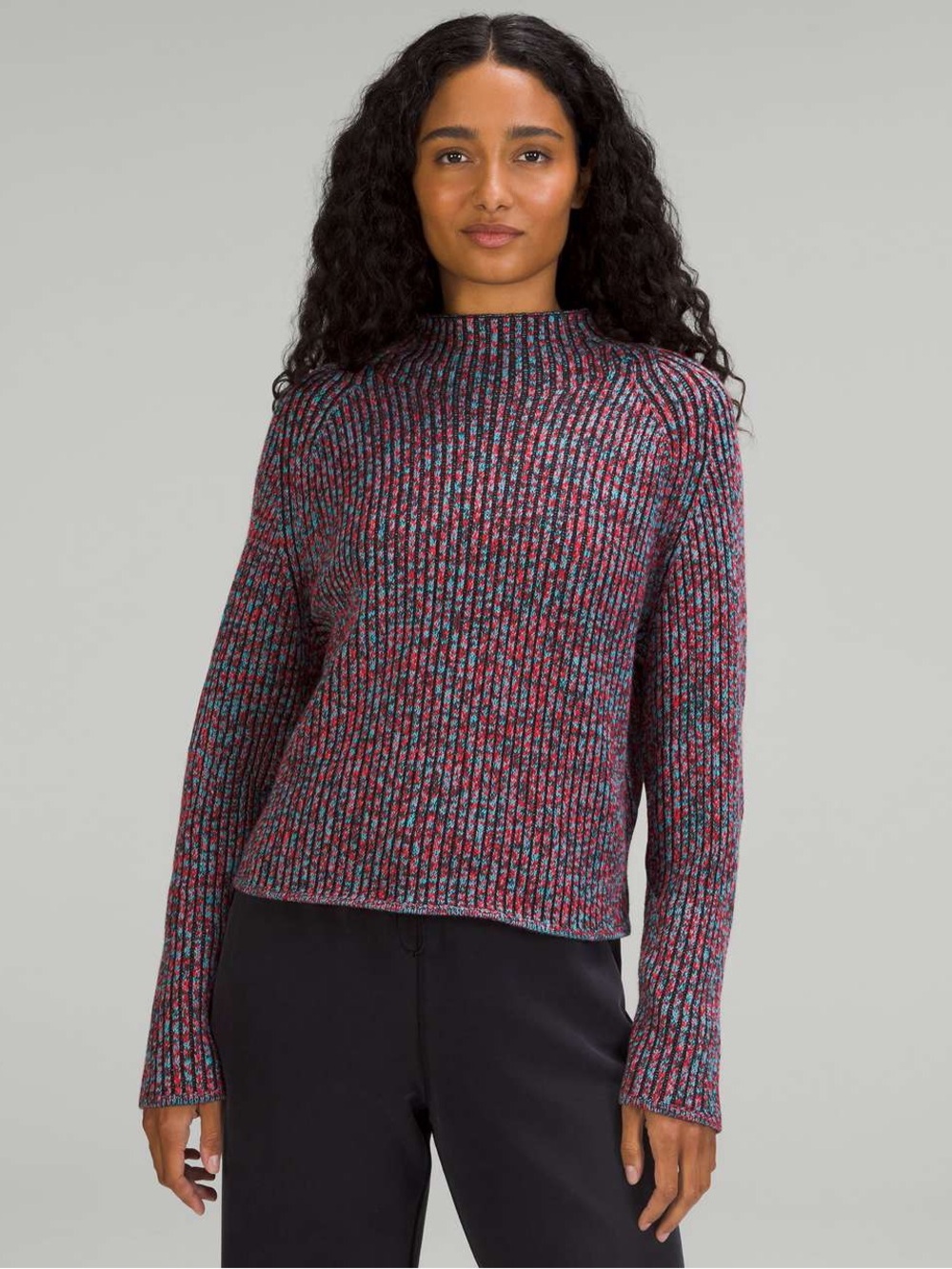 Lululemon Cotton-Cashmere Blend Mock Neck Sweater